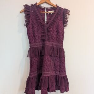 Adelyn Rae Plum Lace Dress